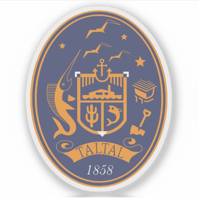 Adesivo Casaco de armas de Taltal, Chile (Frente)