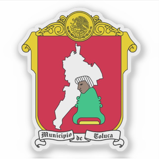 Adesivo Casaco de armas de Toluca de Lerdo, México (Frente)