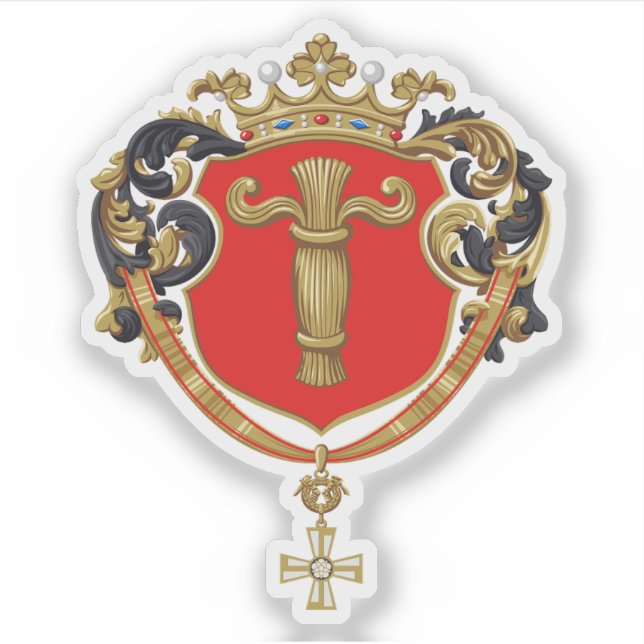 Adesivo Casaco de armas de Vaasa, Finlândia (Frente)