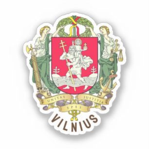 Adesivo Casaco de Armas de Vilnius - LITUÂNIA