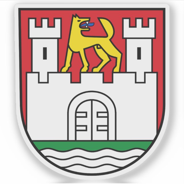 Adesivo Casaco de armas de Wolfsburg, Alemanha (Frente)