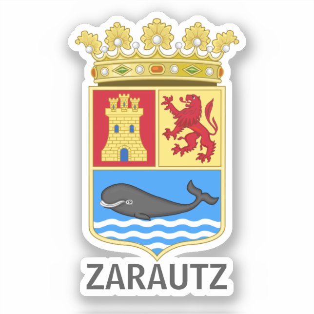 Adesivo Casaco de Armas de Zarautz - Gipuzkoa (Frente)