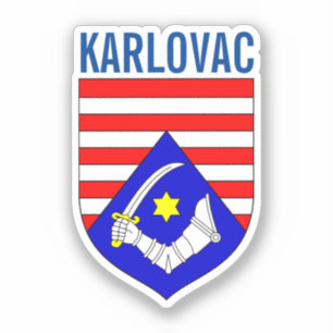 Adesivo Casaco de Armas do condado de Karlovac, Croácia