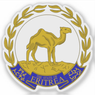 Adesivo Casaco de armas do Estado da Eritreia