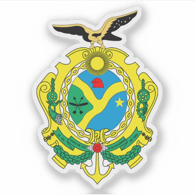 Adesivo Casaco de armas do Estado do Amazonas, Brasil (Frente)
