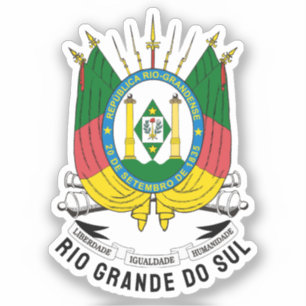 Adesivo Casaco de armas do Rio Grande do Sul - Brasil