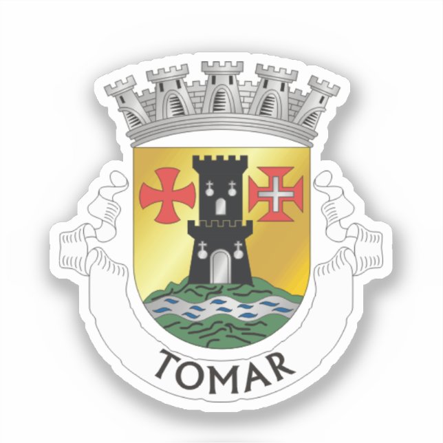 Adesivo Casaco de armas do Tomar, PORTUGAL (Frente)