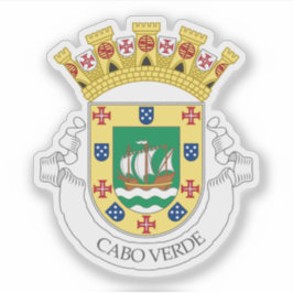 Adesivo Casaco de armas provisórias de Cabo Verde portuguê