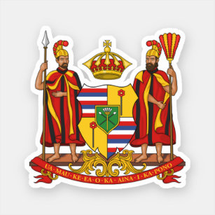 Adesivo Casaco de Armas Real do Reino do Havaí