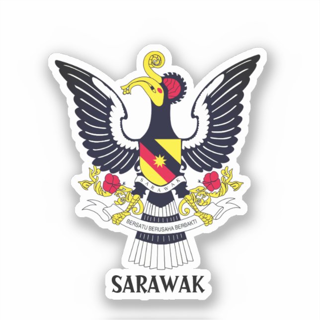 Adesivo Casaco de Armas Sarawak - MALÁSIA (Frente)