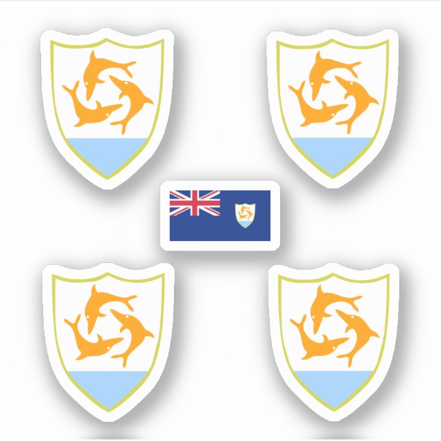 Adesivo Casaco de braços de Anguila (Frente)