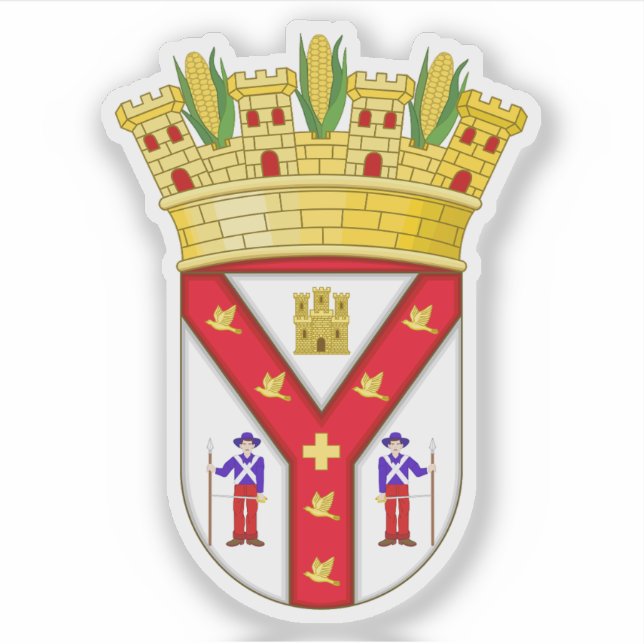 Adesivo Casaco de braços de Rojas, Argentina (Frente)