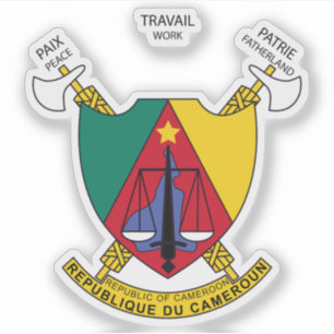 Adesivo Casaco de braços dos Camarões