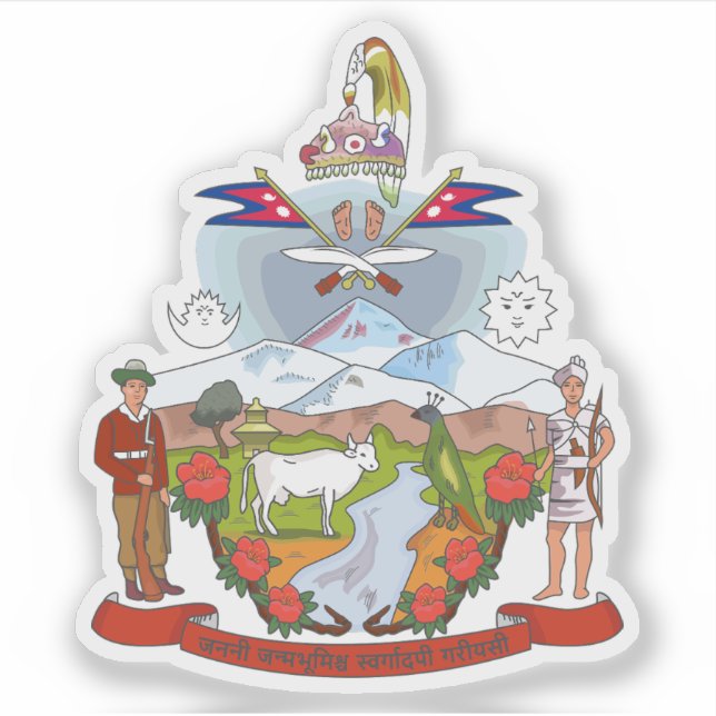 Adesivo Casaco do Nepal (1962-2008) (Frente)