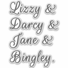 Adesivo Casais de Orgulho e Preconceito I