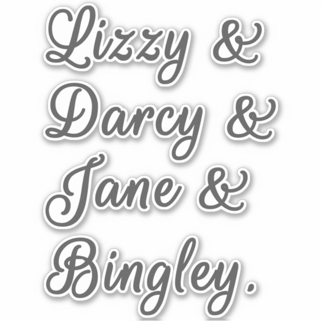 Adesivo Casais de Orgulho e Preconceito I (Frente)