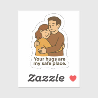 Adesivo Casal de Hug de Local Seguro