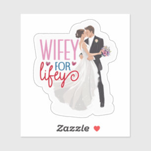 Adesivo Casal Romântico de Casamento