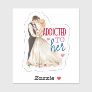 Adesivo Casal Romântico de Casamento