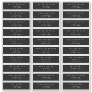 Adesivo Casamento clássico de crest preto monograma tradic