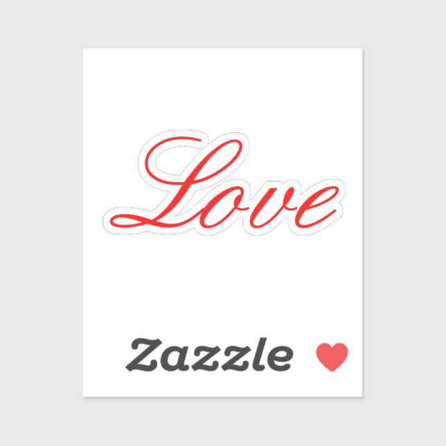 Adesivo Casamento de Amor Vermelho com Cinza Trendy em Seg (Folha)