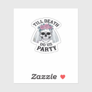 Adesivo Casamento de Halloween Spooky - Até Morte Festa Do