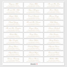 Adesivo Casamento Dourado Formal Elegante Tradicional