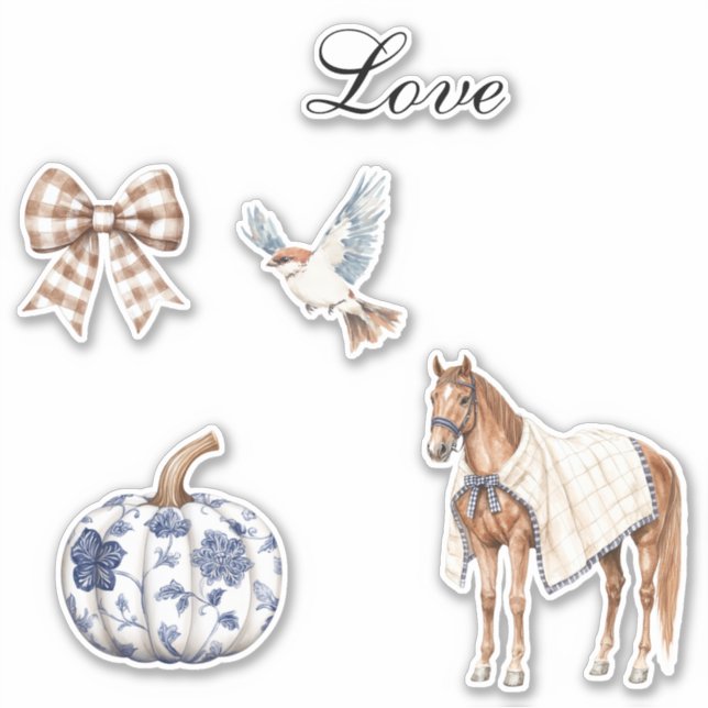 Adesivo Casamento Floral Branco Azul-Chic (Frente)