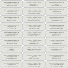 Adesivo Casamento Gótico Preto em Ecru Endereço de Convida