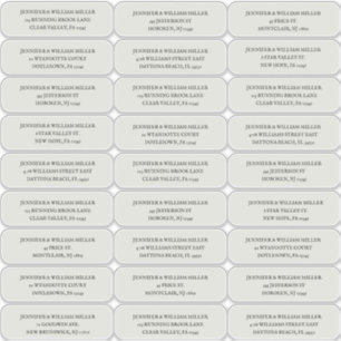 Adesivo Casamento Gótico Preto em Ecru Endereço de Convida