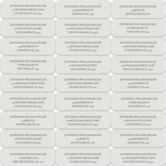 Adesivo Casamento Gótico Preto em Ecru Endereço de Convida (Frente)