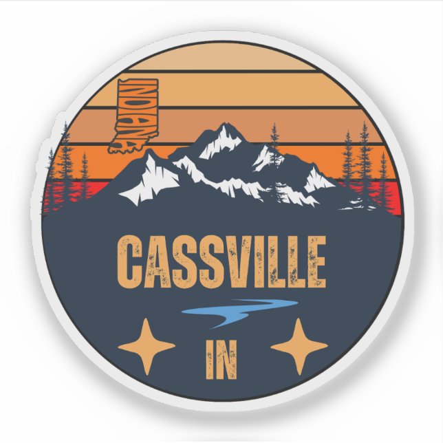 Adesivo Cassville, Indiana (Frente)