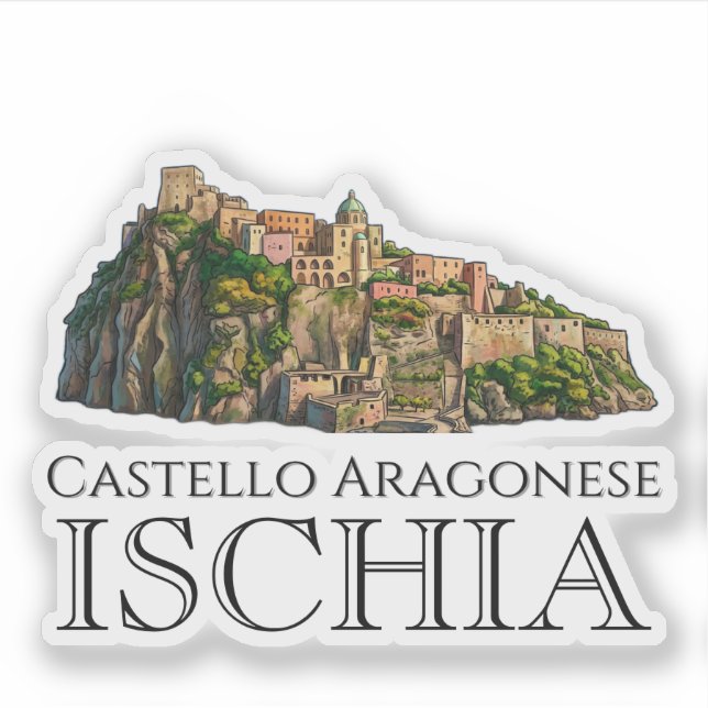 Adesivo Castello Aragonese, Ischia (Frente)
