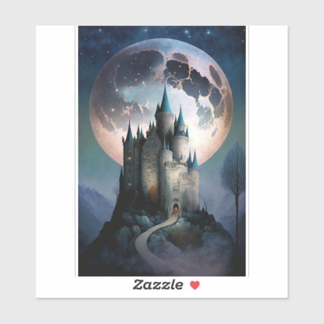 Adesivo Castelo de Fantasia Magia Full Moon (Folha)