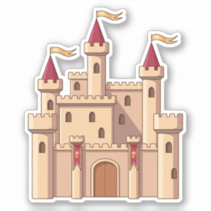Adesivo Castelo de Princesa Real Medieval de Conto de Fada