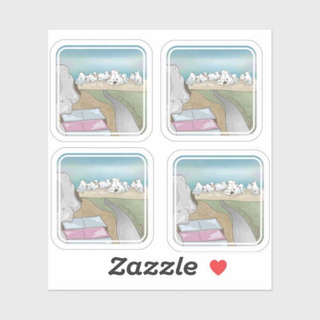 Adesivo Castelo Hill Boulding Nova Zelândia (Folha)