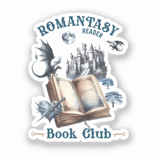 Adesivo Castelo Romantasy Reader Dragon Book Club (Frente)