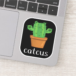 Adesivo CAT CACTUS - Gato Engraçado CATCUS