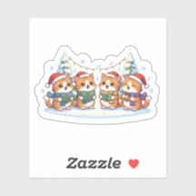 Cat Caroling Crew Singing Christmas Carols Holiday