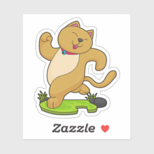 Adesivo Cat com Choker em execução