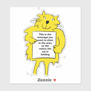 Adesivo Cat está segurando um Poster