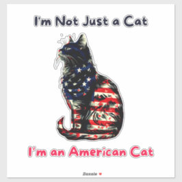 Adesivo Cat Flag America