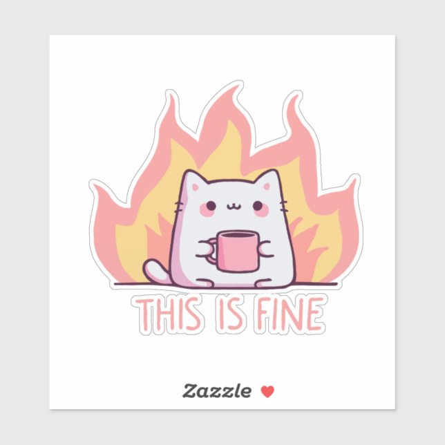 Adesivo Cat, Isto Está Bem (Folha)