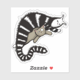 Adesivo Cat Madre Protege Seu Gatinho Bonito