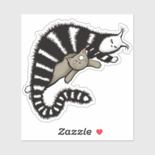 Adesivo Cat Madre Protege Seu Gatinho Bonito