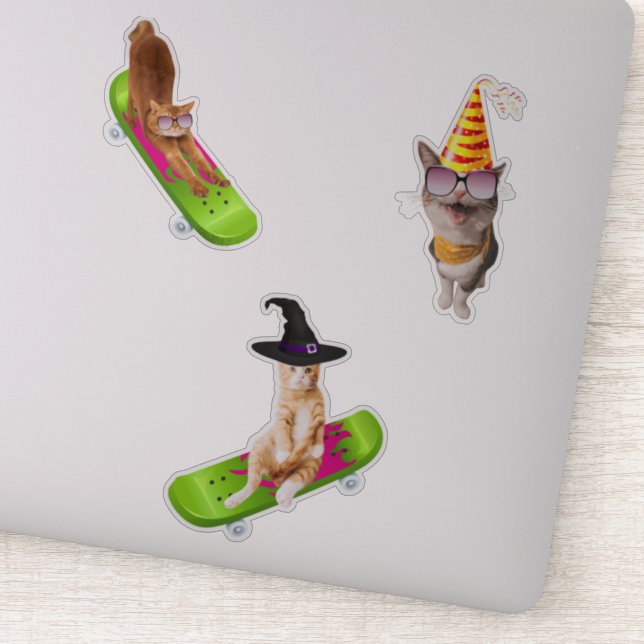 Adesivo Cat no skate (Detalhe)