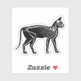 Adesivo Cat Skeleton