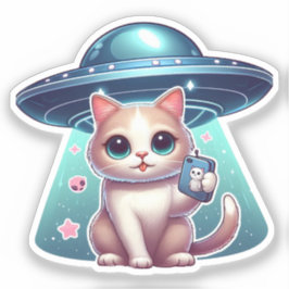 Adesivo Cat UFO Selfie: Return Sticker #3