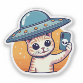 Adesivo Cat UFO Selfie: Return Sticker #6