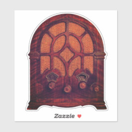 Adesivo Catedral antiga de deco elegante de madeira de rád